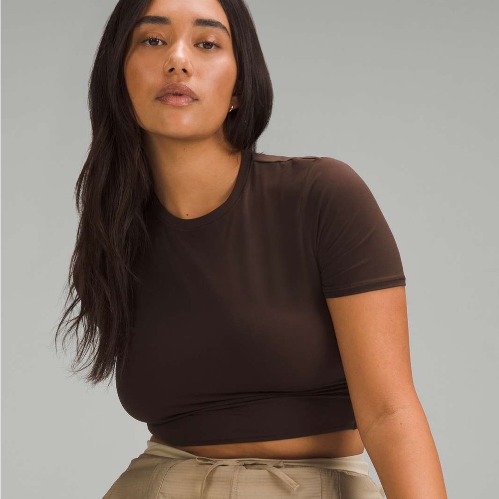 lululemon athletica Dark Brown Crop Top